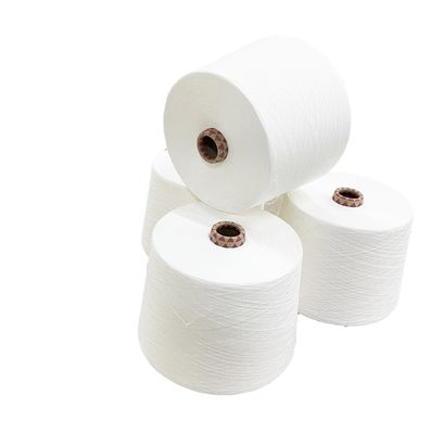SIRO COMPACT SPUN Ne30/1 100% ανακυκλωμένο πολυεστέρα λευκό νήμα για υφαντικές και πλεκτικές εργασίες
