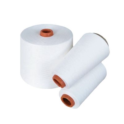 100% πολυεστέρα Ne45S Vortex Spun Yarn Raw White για πλέξιμο και υφαντική