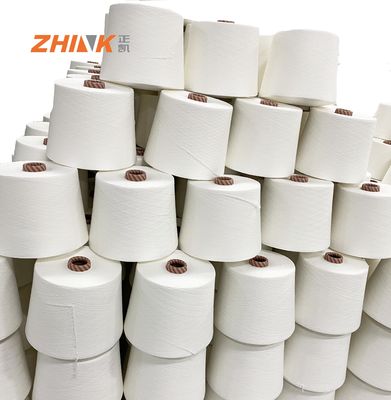 Ακατέργαστο μοτίβο CSY Polyester Ne16 70D Lycra Spandex Core Siro Spun Yarn για την κατασκευή τζίνι 3.5